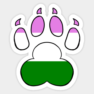 LGBTQ+ Paw Print Flags Sticker